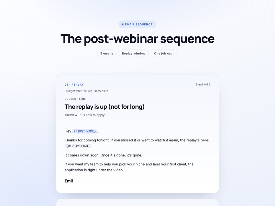 Post-webinar preview