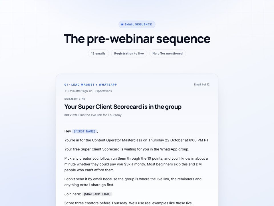 Pre-webinar preview